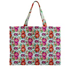 Floral Zipper Mini Tote Bag