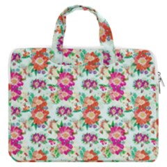 Floral Macbook Pro 13  Double Pocket Laptop Bag