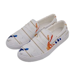 Handprint,wood Women s Canvas Slip Ons by nate14shop