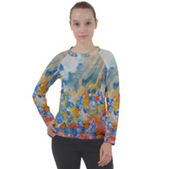 Oil-paint Women s Long Sleeve Raglan Tee