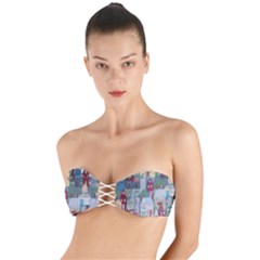 Painting Twist Bandeau Bikini Top by nate14shop