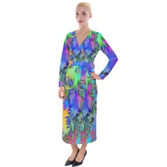 Stars Velvet Maxi Wrap Dress by nate14shop