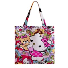 Hello-kitty-001 Zipper Grocery Tote Bag