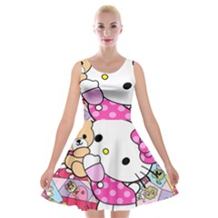 Hello-kitty-001 Velvet Skater Dress by nate14shop