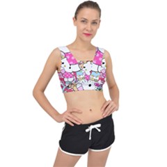 Hello-kitty-001 V-back Sports Bra