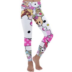 Hello-kitty-001 Kids  Lightweight Velour Classic Yoga Leggings by nate14shop