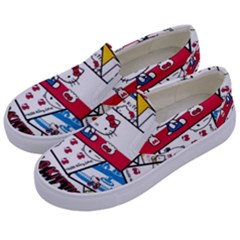 Hello-kitty-002 Kids  Canvas Slip Ons by nate14shop