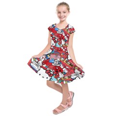 Hello-kitty-003 Kids  Short Sleeve Dress by nate14shop