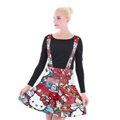 Hello-kitty-003 Suspender Skater Skirt by nate14shop