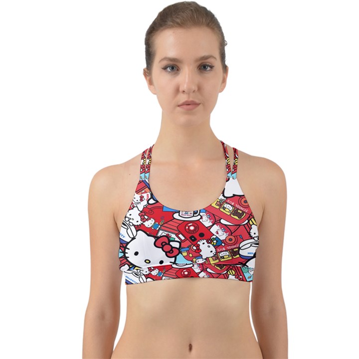 Hello-kitty-003 Back Web Sports Bra