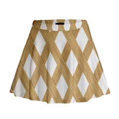 Wooden Mini Flare Skirt by nate14shop