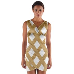 Wooden Wrap Front Bodycon Dress by nate14shop