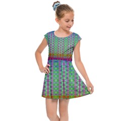 Space Explosion  Kids  Cap Sleeve Dress by Thespacecampers