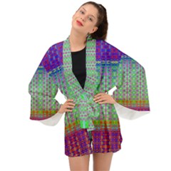 Space Explosion  Long Sleeve Kimono by Thespacecampers