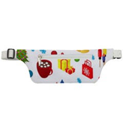 Christmas-celebration-seamless-pattern-background-vector Active Waist Bag by nate14shop