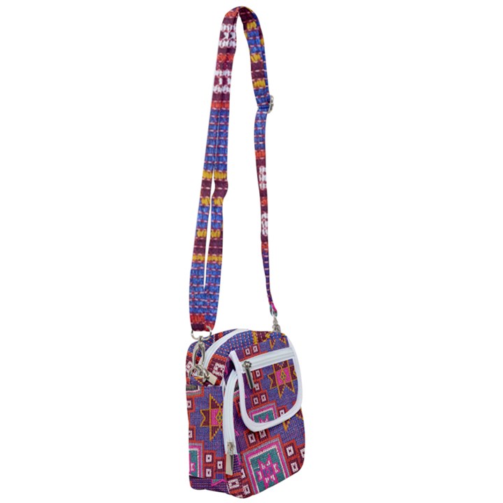 Abstrac-carpet Shoulder Strap Belt Bag