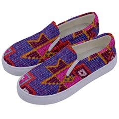 Abstrac-carpet Kids  Canvas Slip Ons by nate14shop