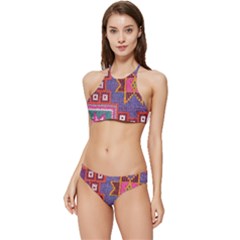 Abstrac-carpet Banded Triangle Bikini Set by nate14shop