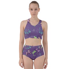 Background-butterfly Purple Racer Back Bikini Set by nate14shop