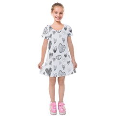 Hd-wallpaper-love-valentin Day Kids  Short Sleeve Velvet Dress by nate14shop