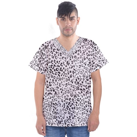 Hd-wallpaper-tiger Men s V-neck Scrub Top by nate14shop