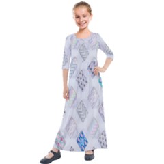 Mug,food,drink,coffe Kids  Quarter Sleeve Maxi Dress by nate14shop