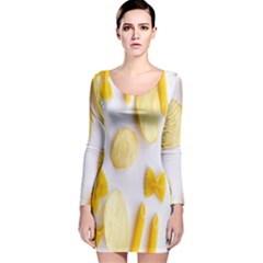 Pasta Long Sleeve Velvet Bodycon Dress by nate14shop