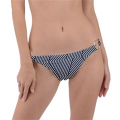 Vector-geometric-lines-pattern-simple-monochrome-texture-with-diagonal-stripes-lines-chevron-zigzag- Ring Detail Bikini Bottom by nate14shop