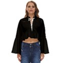 Black,Elegan Boho Long Bell Sleeve Top View1