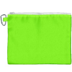 Grass-green-color-solid-background Canvas Cosmetic Bag (xxxl) by nate14shop