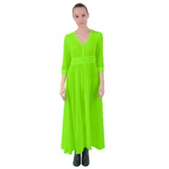 Grass-green-color-solid-background Button Up Maxi Dress by nate14shop