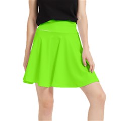 Grass-green-color-solid-background Waistband Skirt by nate14shop