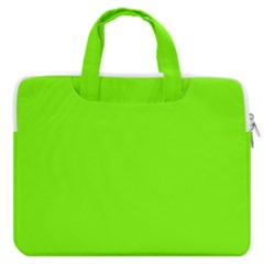 Grass-green-color-solid-background Macbook Pro 16  Double Pocket Laptop Bag  by nate14shop