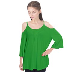 Green Flutter Sleeve Tee 