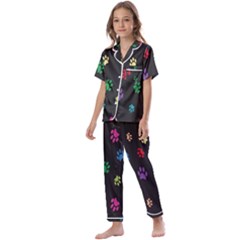 Footprints Kids  Satin Short Sleeve Pajamas Set