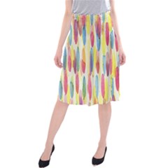 Watercolour-texture Midi Beach Skirt by nate14shop