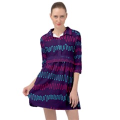 Waves Mini Skater Shirt Dress by nate14shop