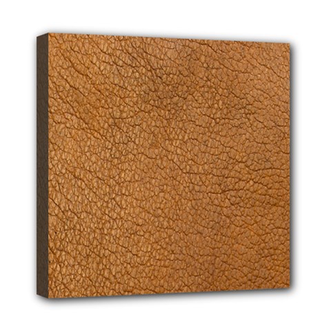 Leather Brown  Mini Canvas 8  X 8  (stretched) by artworkshop