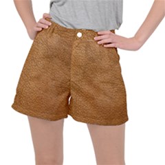 Leather Brown  Ripstop Shorts by artworkshop