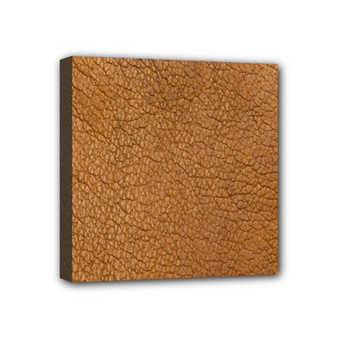 Leather Brown  Mini Canvas 4  X 4  (stretched) by artworkshop