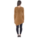 Leather Brown  Long Sleeve Tunic  View2