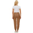 Leather Brown  Cropped Drawstring Pants View4