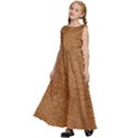 Leather Brown  Kids  Satin Sleeveless Maxi Dress View2