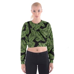  Leaves  Cropped Sweatshirt by artworkshop