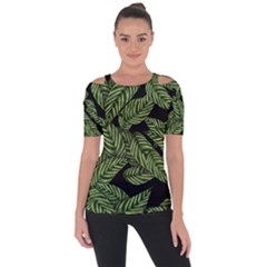  Leaves  Shoulder Cut Out Short Sleeve Top by artworkshop