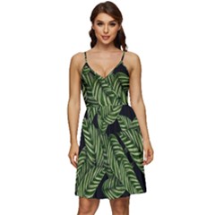  Leaves  V-neck Pocket Summer Dress 