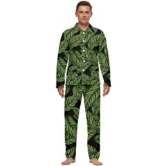  Leaves  Men s Long Sleeve Velvet Pocket Pajamas Set