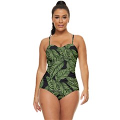  Leaves  Retro Full Coverage Swimsuit by artworkshop