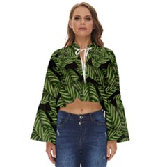  Leaves  Boho Long Bell Sleeve Top