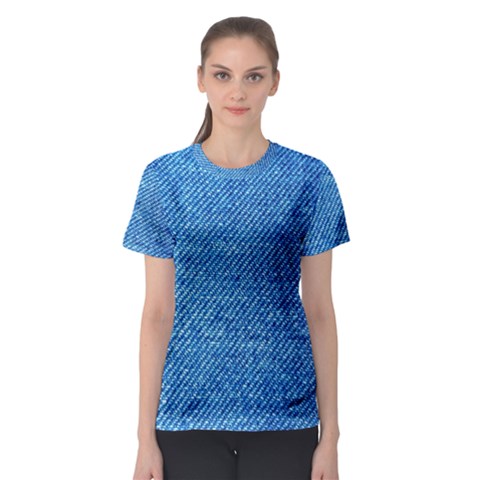 Jeans Blue  Women s Sport Mesh Tee by artworkshop